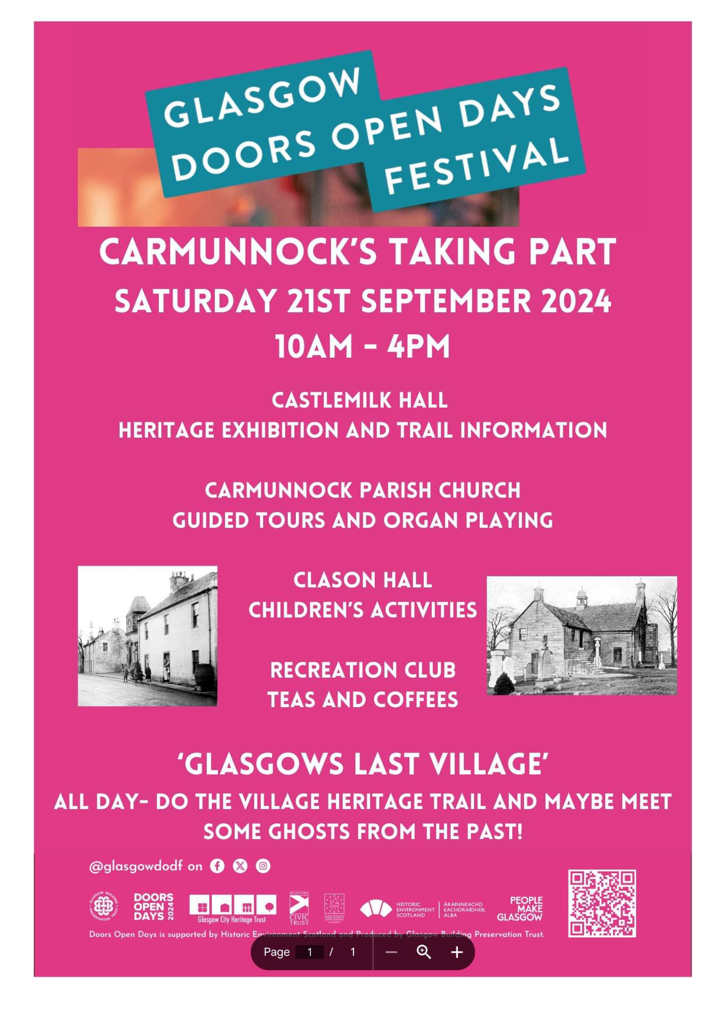 Open Doors in Carmunnock 2024!