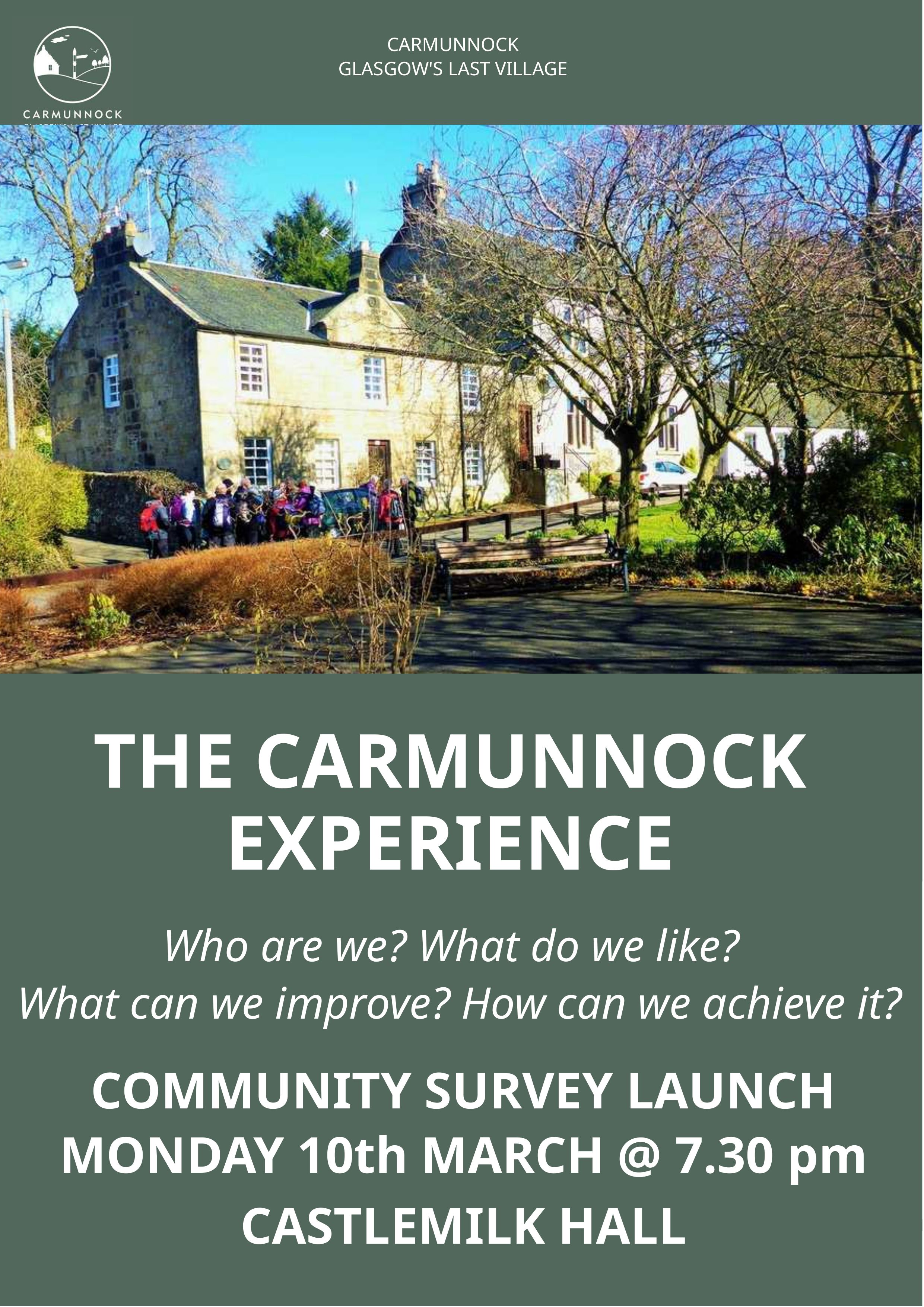 Carmunnock Community Survey Launch Poster