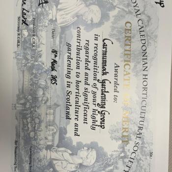 Royal Society Certificate of Merit