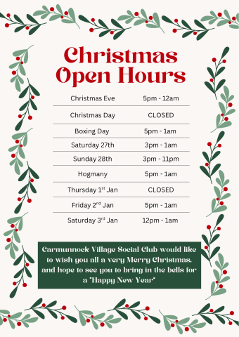 Xmas and NY Opening 2025-2026